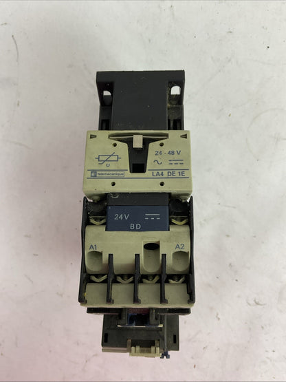 TELEMECANIQUE STARTER LP1 D09 10 600VAC CONTACTOR 24VDC COIL LR2D1310 RELAY 4-6A