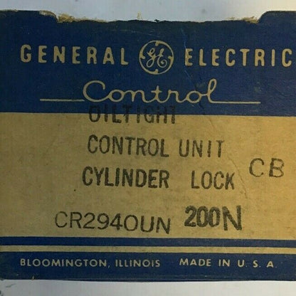 GE CR2940UN200N OILTIGHT CONTROL UNIT CYLINDER LOCK