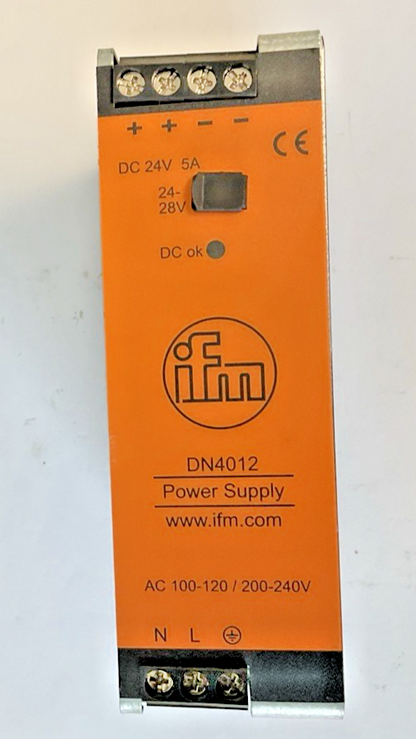 IFM DN4012 POWER SUPPLY 1PH 24V 5A 120W
