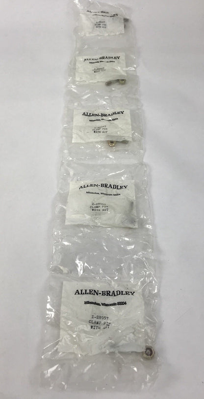ALLEN-BRADLEY Z-28957, Z28957, CLAMP PIN W/ NUT, (LOT OF 5), NEW