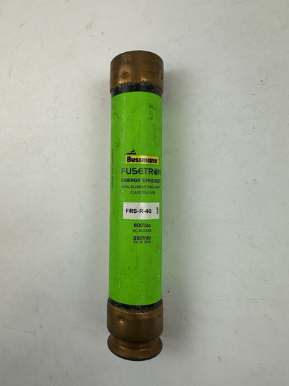 COOPER BUSSMANN FRS-R-40 FUSETRON FUSE 40A 600VAC/250VDC CLASS RK5 TIME LOT OF 3