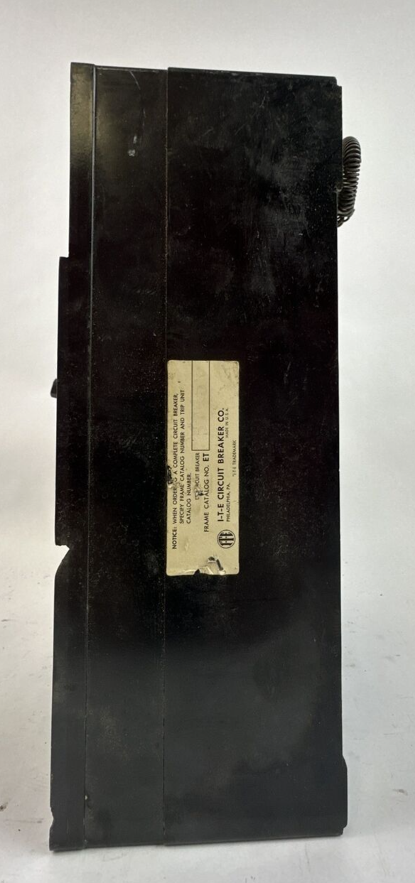 ITE ET5745 400A CIRCUIT BREAKER FRAME 125/250VDC 600VAC 3POLE W/ 300A TRIP UNIT
