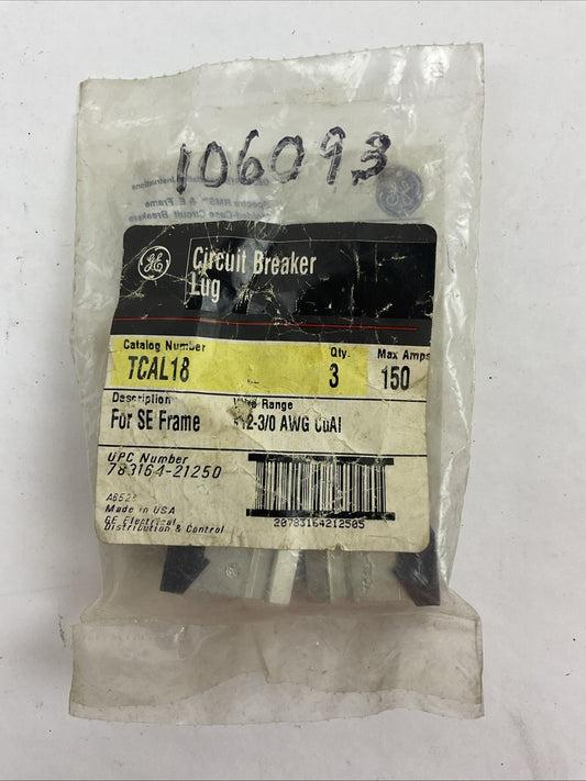 GE TCAL18 CIRCUIT BREAKER LUG 150AMP (BAG OF 3)