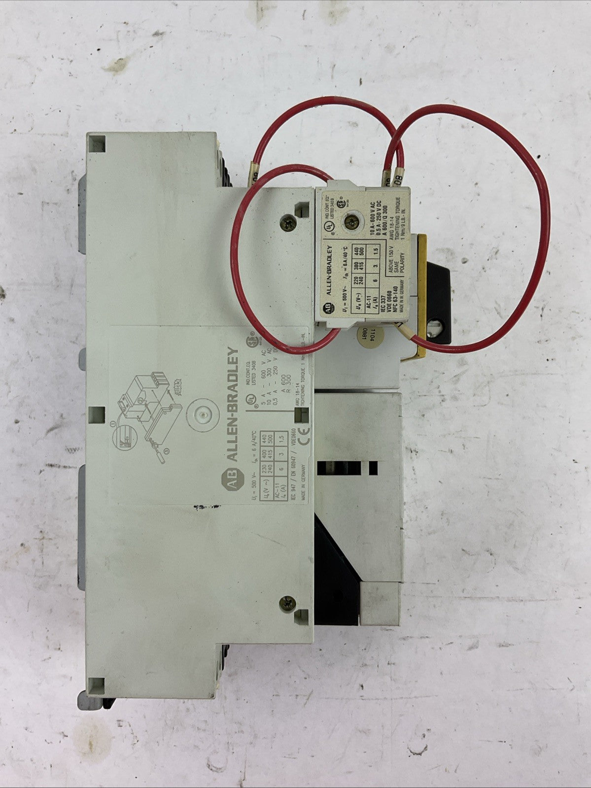 ALLEN BRADLEY STARTER 190-A40 COIL 120V 190-P400 190-T11-11 190-A11-11 190-CPS40