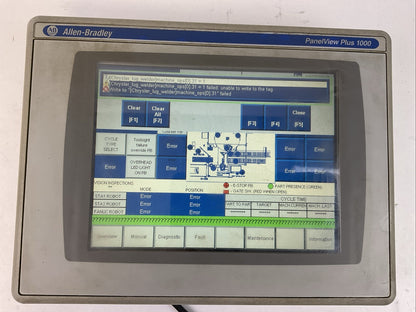 ALLEN BRADLEY 2711P-T10C4D8 PANELVIEW PLUS 1000 SER A (2711P-RP8D 2711P-RDT10C)