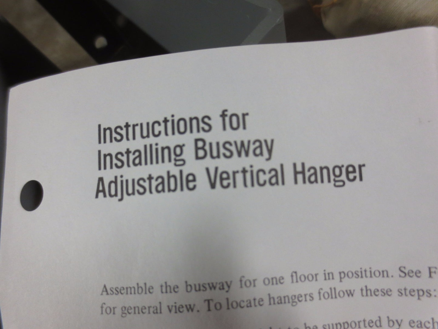 WESTINGHOUSE 2527D78G04 BUS DUCT VERTICAL HANGER, ADJUSTABLE