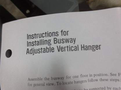 WESTINGHOUSE 2527D78G04 BUS DUCT VERTICAL HANGER, ADJUSTABLE