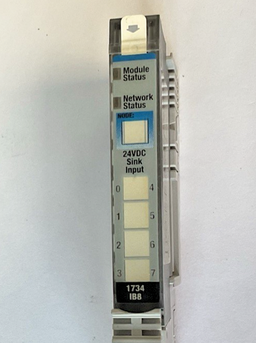 ALLEN BRADLEY 1734-MB PLC MODULE W/ 1734-RTB TERM.BLOCK, 1734-IB8 INPUT MODULE