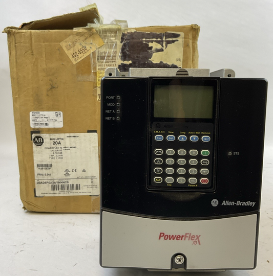 ALLEN BRADLEY 20AD5P0A3AYNNNC0 AC DRIVE POWER FLEX 70 SER A FW 5.001