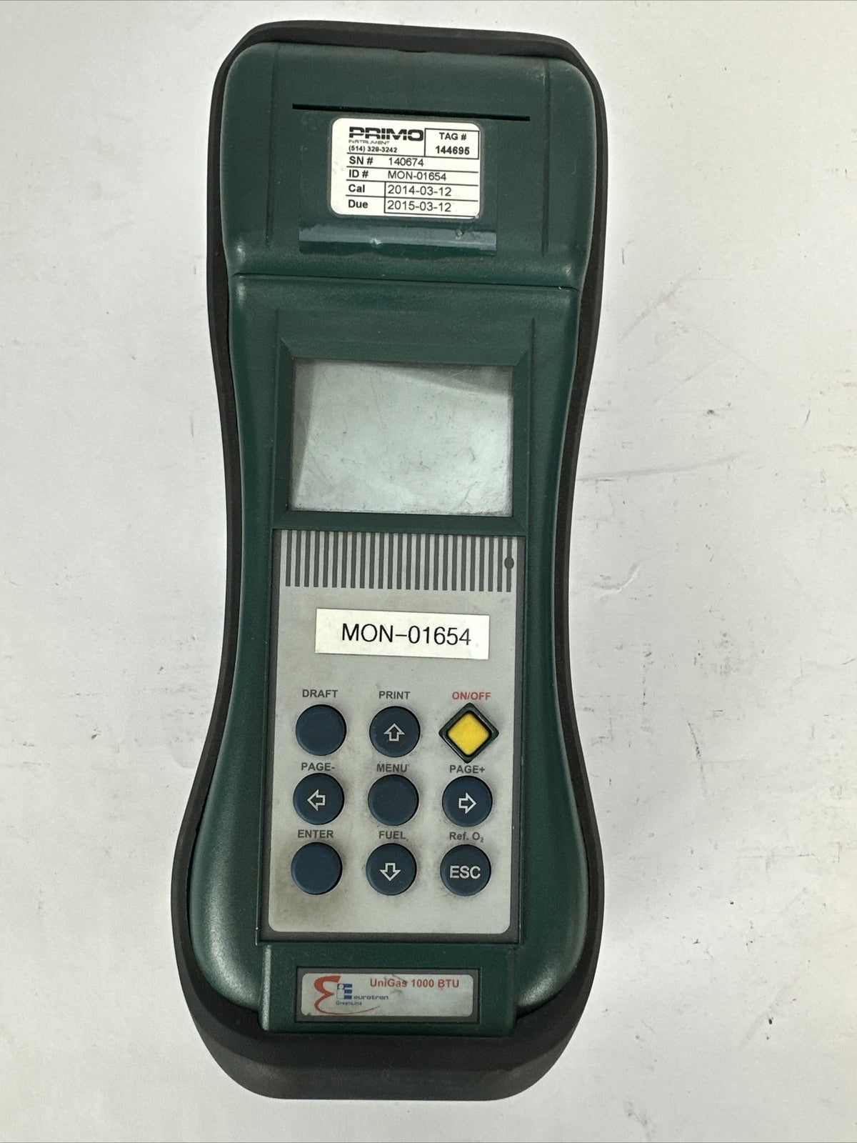EUROTRON MON-01654 UNIGAS 1000 BTU 7822-1-2-2-1P-1