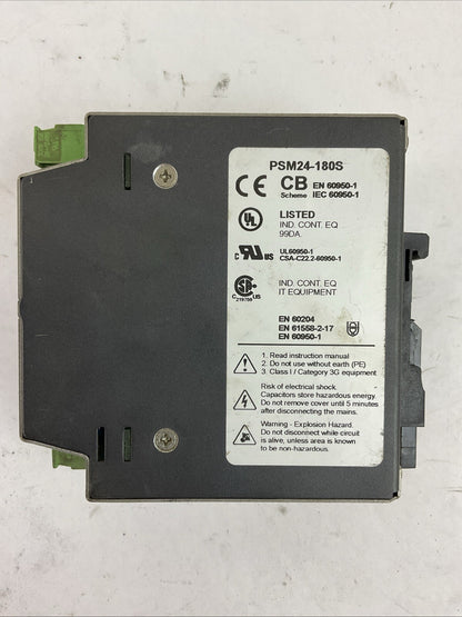 RHINO PSM24-180S INDUSTRIAL POWER SUPPLY 24VDC 7.5A 100-240VAC 2.8-1.5A