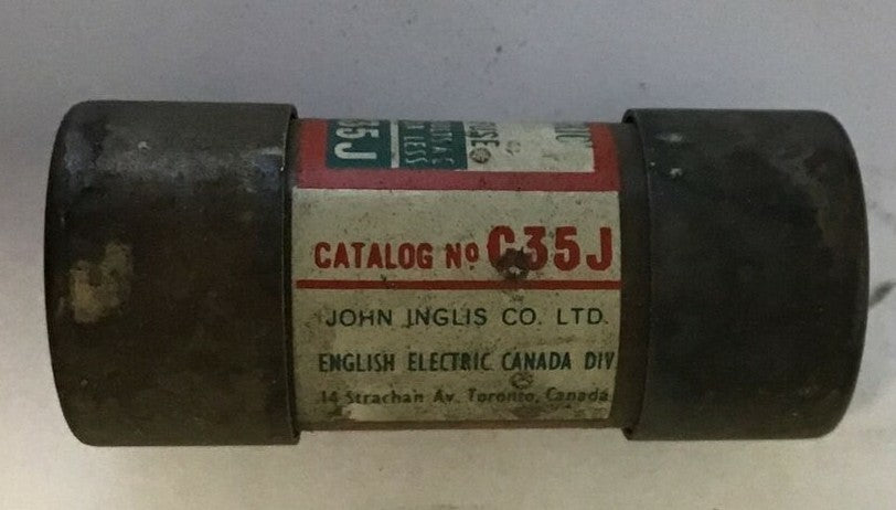 ENGLISH ELECTRIC C35J ENERGY LIMITING FUSE 35A 600VAC ***LOTOF4***