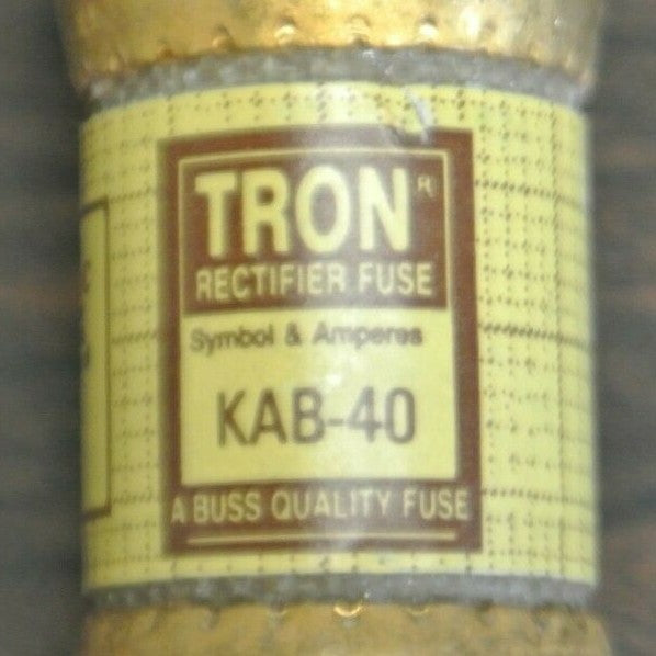 BUSSMANN / TRON KAB40 RECTIFIER FUSE / 250V / 40A / NEW SURPLUS / EACH
