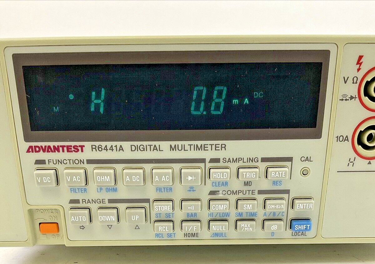 ADVANTEST R6441A DIGITAL MULTIMETER 15VA 48-66HZ ***NO POWER CORD***