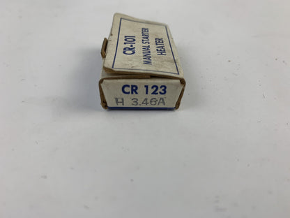 General Electric CR123 H3.46A Manual Starter Heater "Lot of 6"