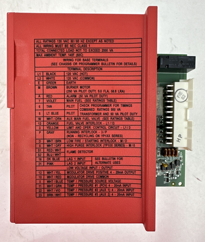 FIREYE BURNER LOGIX TYPE ZB110UV PRIMARY SAFETY CONTROL
