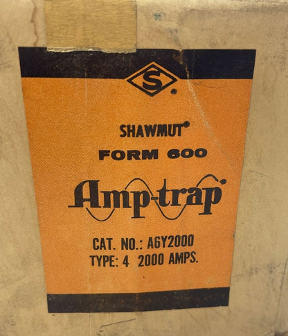 SHAWMUT A6Y2000 FORM 600 AMP-TRAP TYPE 4 FUSE 2000AMP