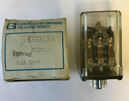 G. GENERAL ELECTRO LGH3A RELAY 120VAC 15A