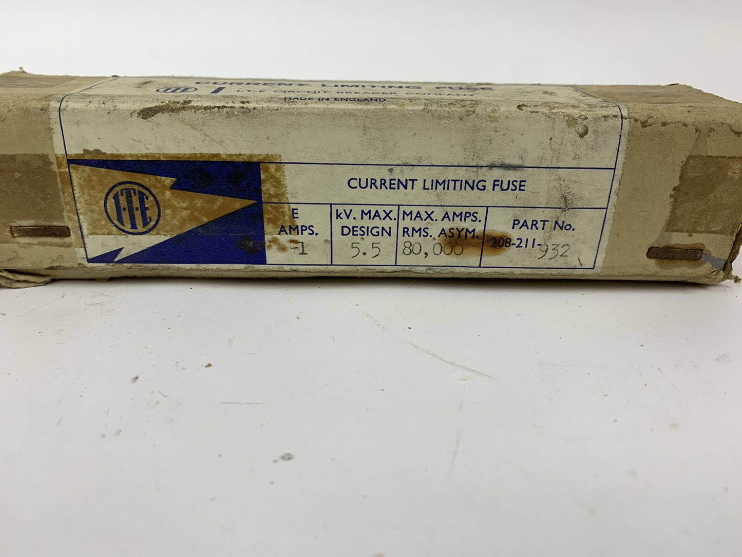 ITE Current Limiting 208-211-932 1E Amp 5.5kV Fuse