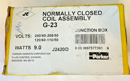 PARKER G-23 COIL ASSEMBLY 9W J2420D 240/60-208/50 120/60-110/50