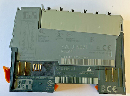 B&R AUTOMATION PLC MODULE X20DI9371 REV.G0 X20BM11 REV.G0