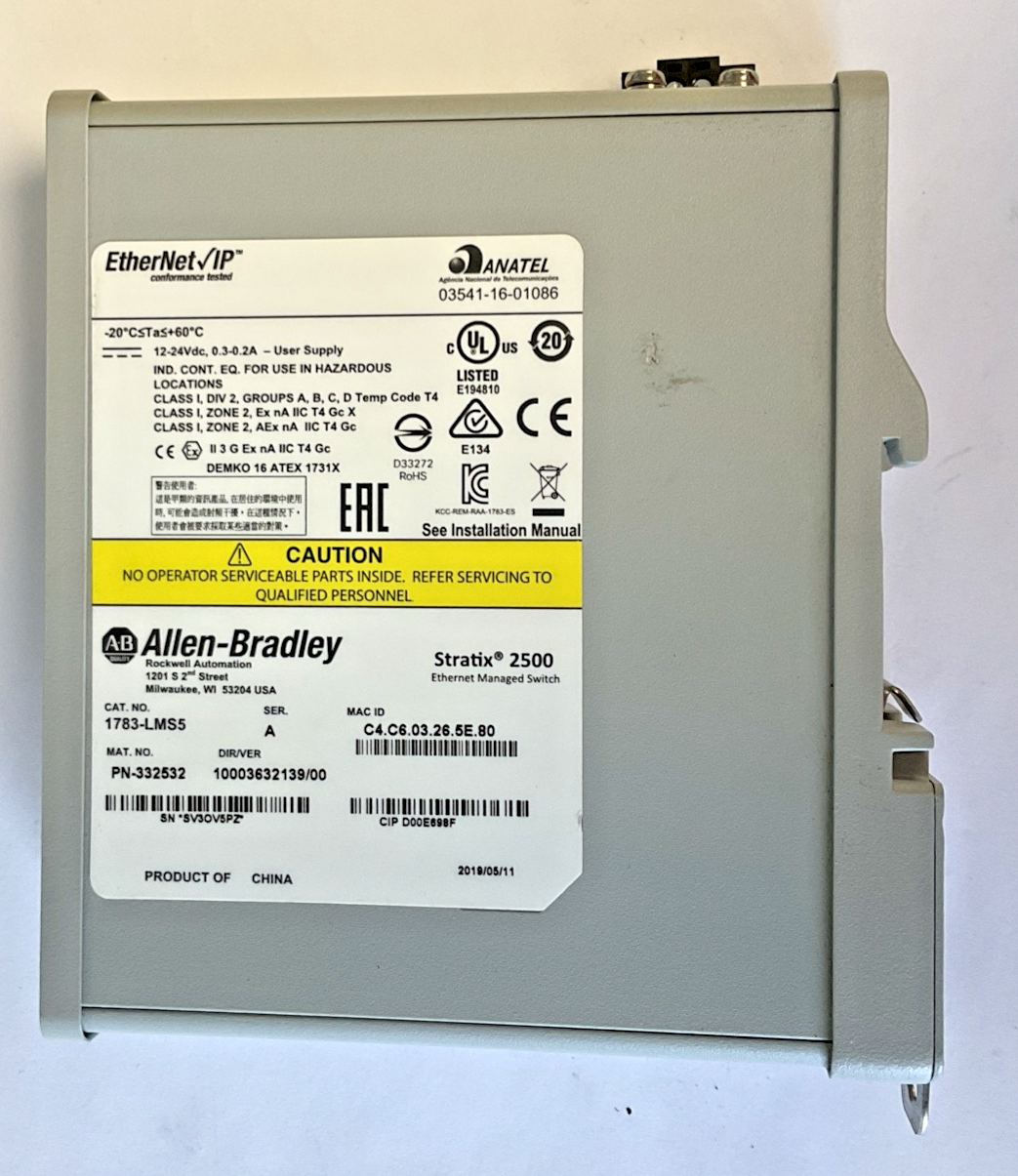 ALLEN BRADLEY 1783-LMS5 ETHERNET SWITCH SER.A 24VDC 0.3-0.2A