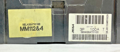 GE SELA36AT0100 CIRCUIT BREAKER 100A 600VAC 3POLE W/SRPE100A100 TRIP