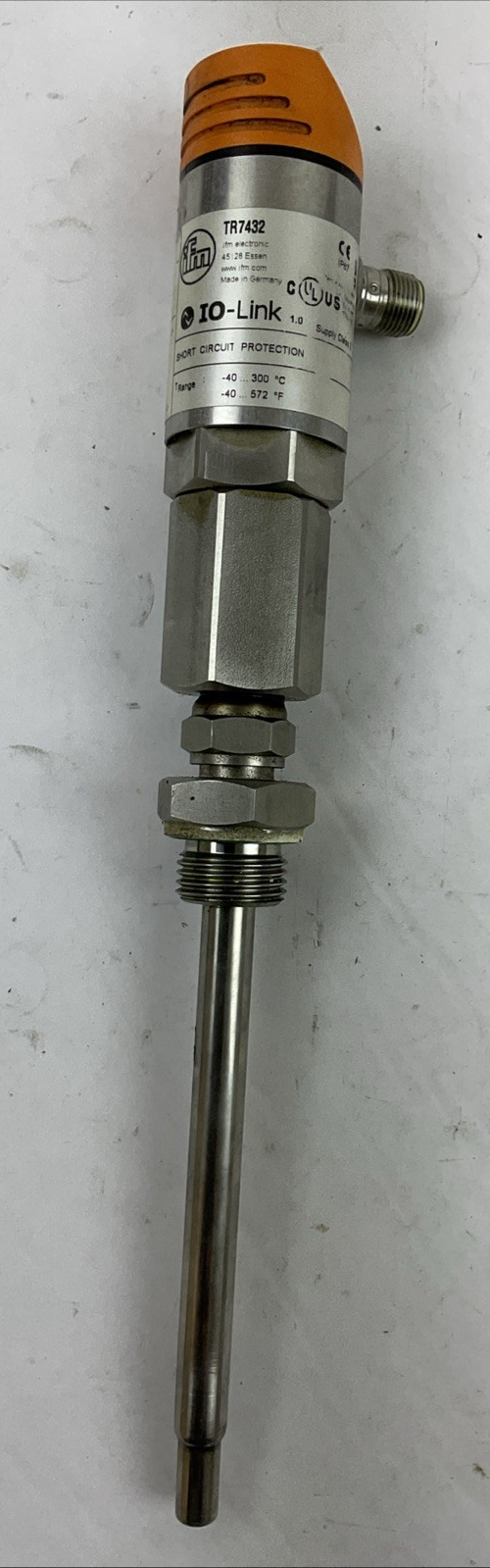 IFM TR7432 TEMPERATURE SENSOR 18...32VDC 350mA SUPPLY CLASS 2