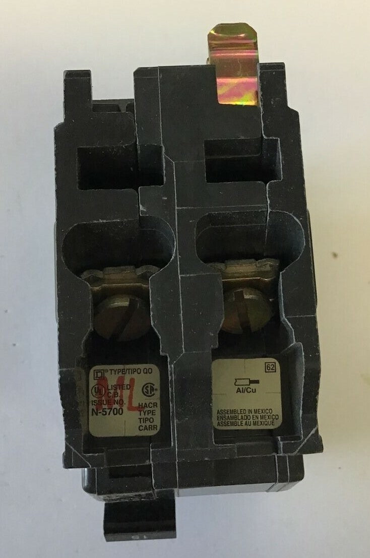 SQUARE D QO215H CIRCUIT BREAKER 15A 240VAC 50/60HZ 2POLE