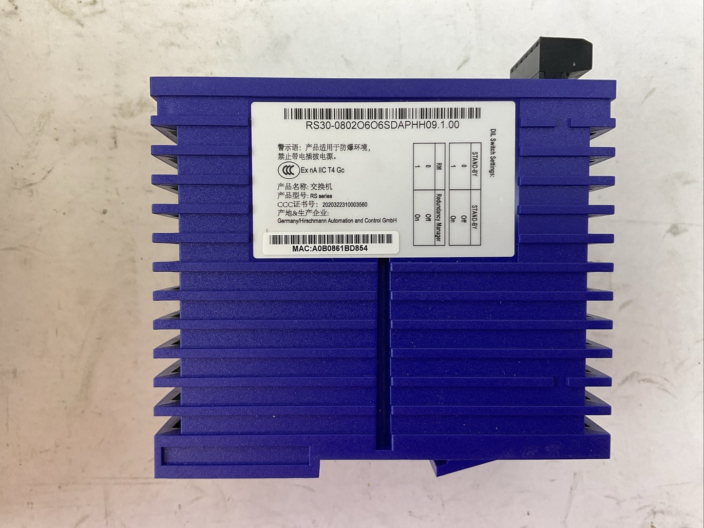HIRSCHMANN RS30-0802O6O6SDAP RAIL SWITCH SW REL 09.1.00
