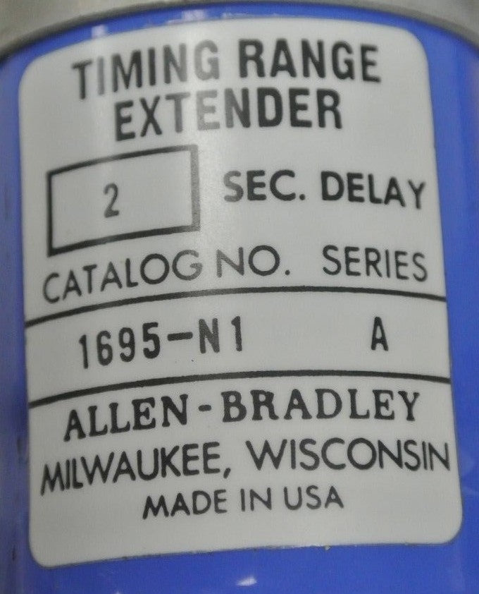 ALLEN-BRADLEY 1695-N1 TIME DELAY EXTENDER / 2 SECONDS / NEW SURPLUS / CAPACITOR