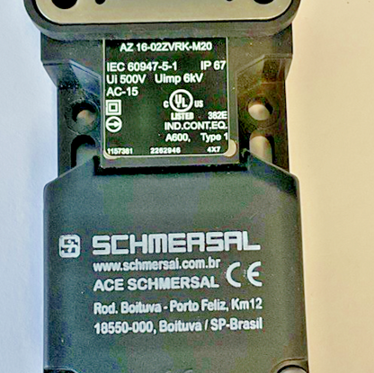 SCHMERSAL AZ 16-02ZVRK-M20 SAFETY INTERLOCK SWITCH 500V