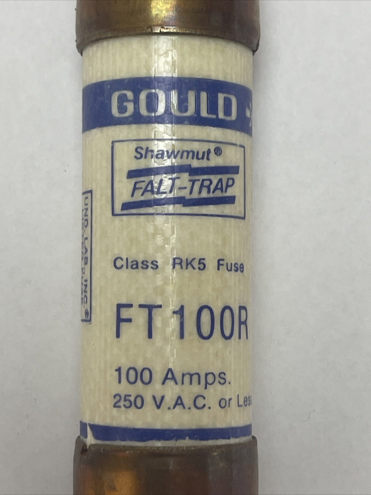 GOULD SHAWMUT FT100R FALT-TRAP CLASS RK5 FUSE 100AMP 250VAC (LOT OF 5)