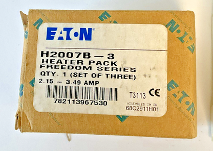 EATON H2007B-3 HEATERS  2.15-3.49A BOX OF 3
