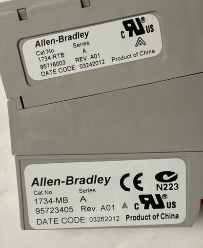 ALLEN BRADLEY 1492-232ASC SER.C INTERFACE MODULE 1734-RTB SER.A 1734-MB SER.A