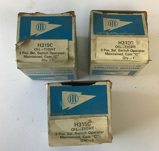ITE H31SC OIL-TIGHT 3 POS. SELECTOR SWITCH CAM "C" ***LOTOF3***