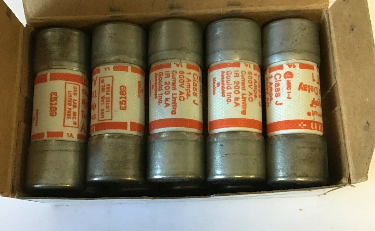GOULD SHAWMUT AJT1 FUSE AMP-TRAP 1A TIME DELAY CLASS J 600VAC ***LOTOF10***
