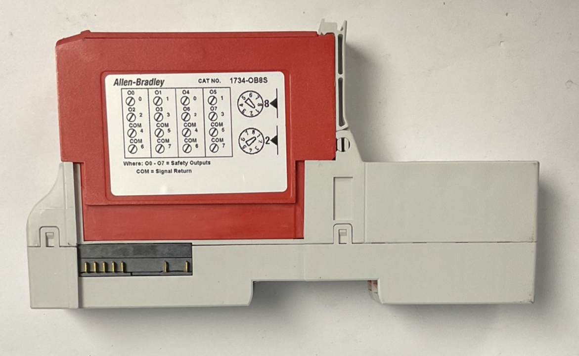 ALLEN BRADLEY 1734-OB8S OUTPUT MODULE SER.B 24VDC W/1734-TOPS SER.A