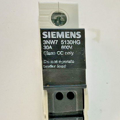SIEMENS 3NW7 5130HG FUSE HOLDER 30A 600VAC/DC