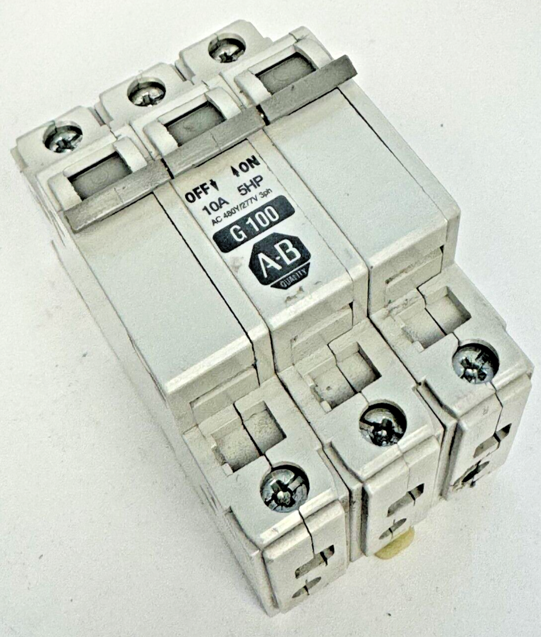 ALLEN-BRADLEY - 1492-CB3-G100 SER. C - MOTOR CONT.- 3P, 10 A, 277 V, 5 HP, 3PH
