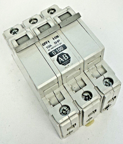 ALLEN-BRADLEY - 1492-CB3-G100 SER. C - MOTOR CONT.- 3P, 10 A, 277 V, 5 HP, 3PH