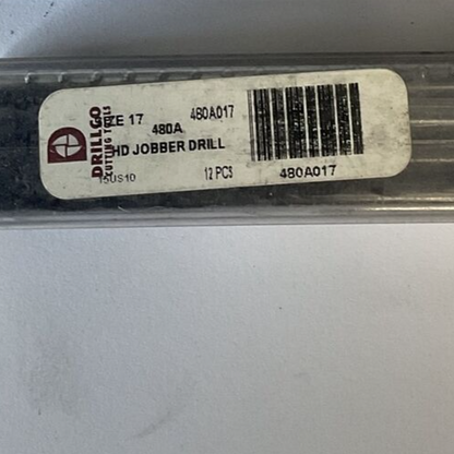 JOBBER DRILL BITS 480A017 HSS HD WIRE SIZE #17 DRILL 12 PER PACK ****LOTOF4***