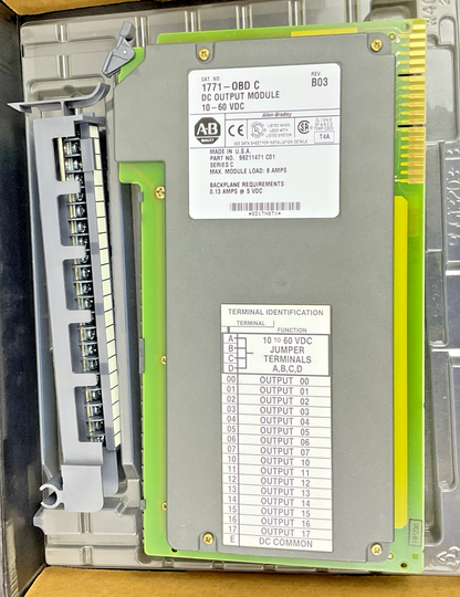 ALLEN BRADLEY 1771-OBD PLC OUTPUT MODULE SER.C REV.B03 60VDC