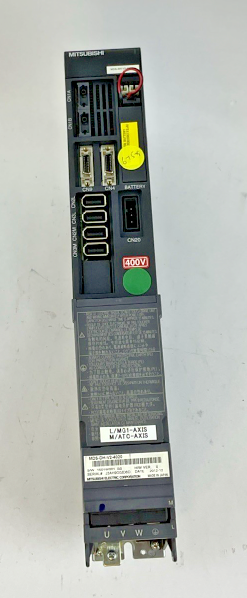MITSUBISHI MDS-DH-V2-4020 SERVO DRIVE 2.0/1.0KW 4.7A 240HZ H/W VER.U 648V