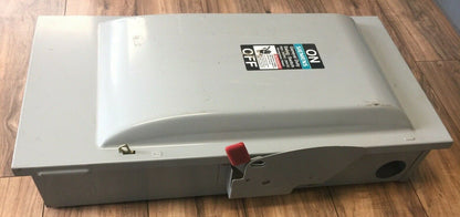 SIEMENS GNF324 NON FUSIBLE SAFETY SWITCH 200A 240VAC 250VDC TYPE BVII 60HP NEMA