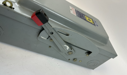 SQUARE D H362 SERIES E1 3 PHASE FUSIBLE DISCONNECT SAFETY SWITCH 60A 600V