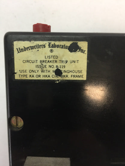 WESTINGHOUSE HKA2225T 225A TRIP UNIT 2POLE MAG TRIP-ADJ 1125-2250A