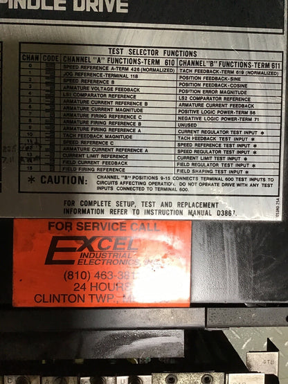 RELIANCE ELEC. 801426-22SB SPINDLE DRIVE MAXPAX PLUS 240V 335A 60HP 3PH 48/62HZ