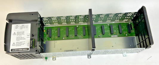 ALLEN BRADLEY 1756-PA75/B POWER SUPPLY *NO COVER*W/ 1756-A10 10 SLOT RACK