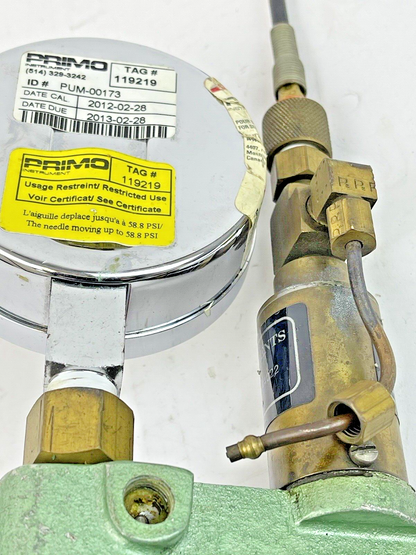 RALSTON INSTRUMENTS - HYDRAULIC HAND PUMP - 0-60 PSI - PUM 00173 - CALIBRATOR